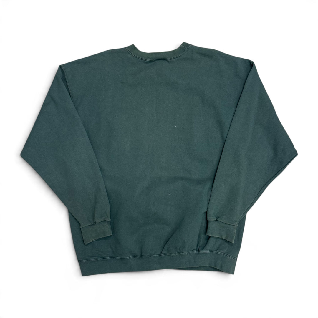 Vintage Nike Small Logo Sweatshirt Green (XL)