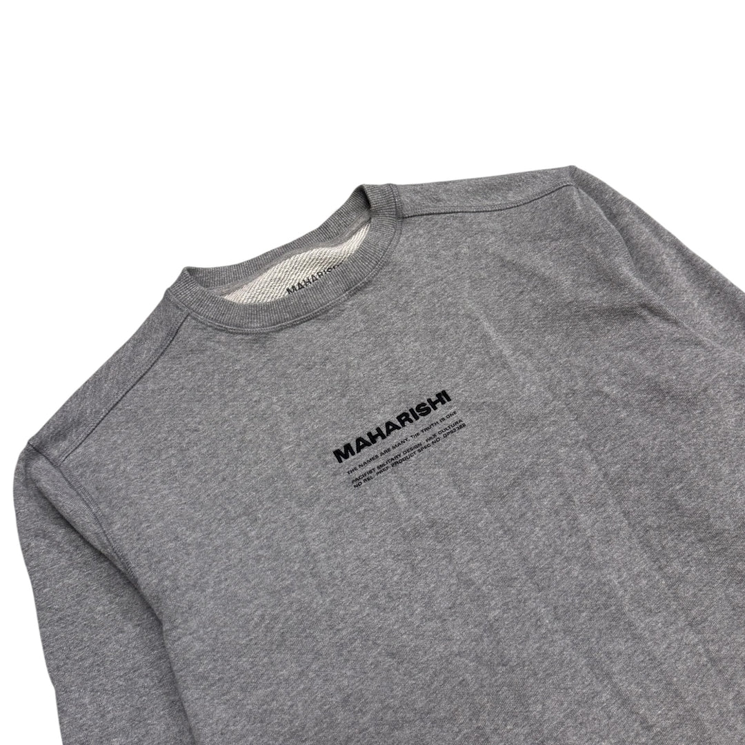 Maharishi Classic Miltype Crew Neck Sweatshirt Grey (XS)