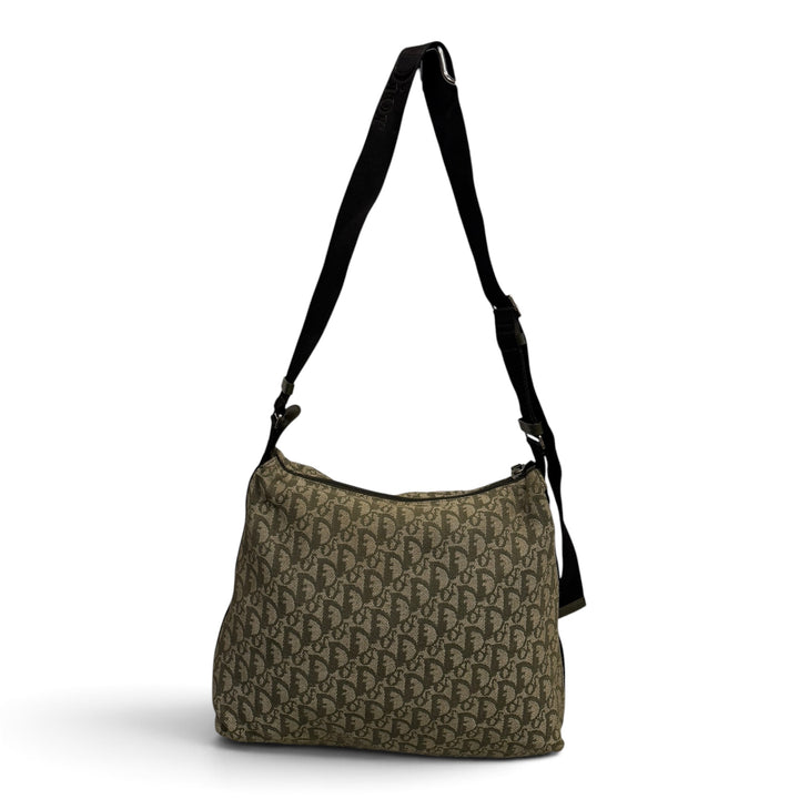 Dior Navy Trotter Canvas Shoulder Bag Green