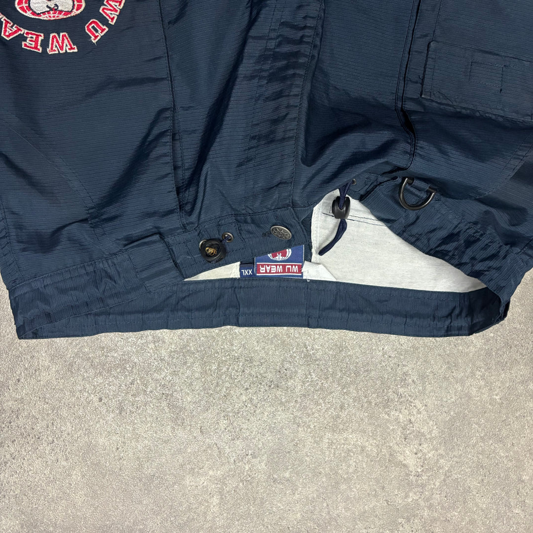 Vintage Wu Tang Clan Wu Wear Navy Lightweight Cargo Trousers (L)