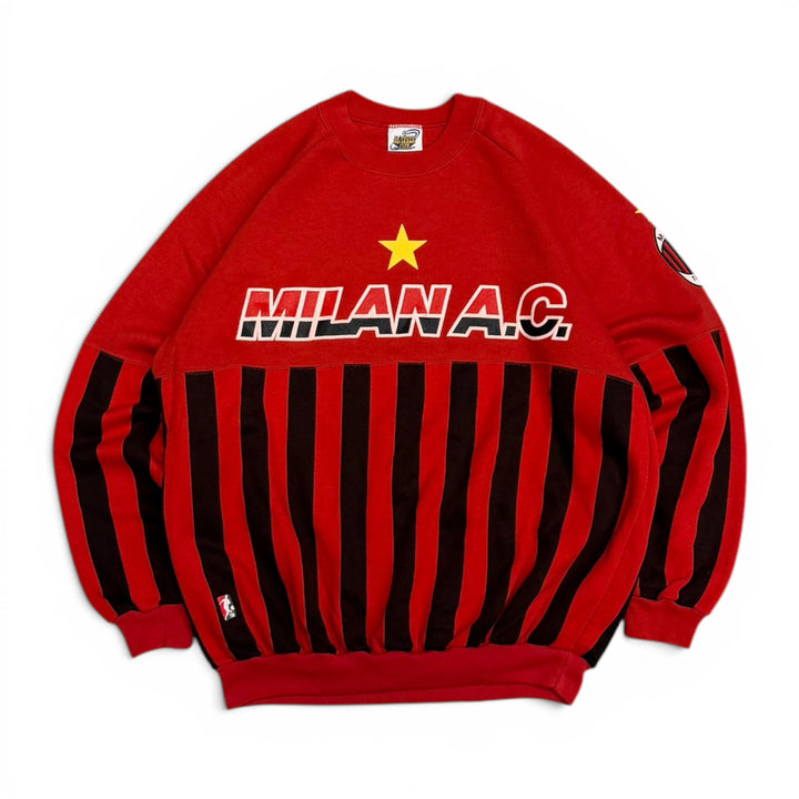 1990-91 AC Milan Le Felpe De Grandi Football Sweatshirt  Red (M)