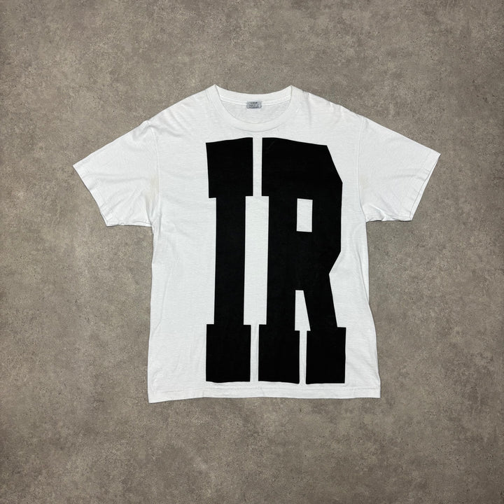 IRAK White 'IR' Graphic T-Shirt (L)