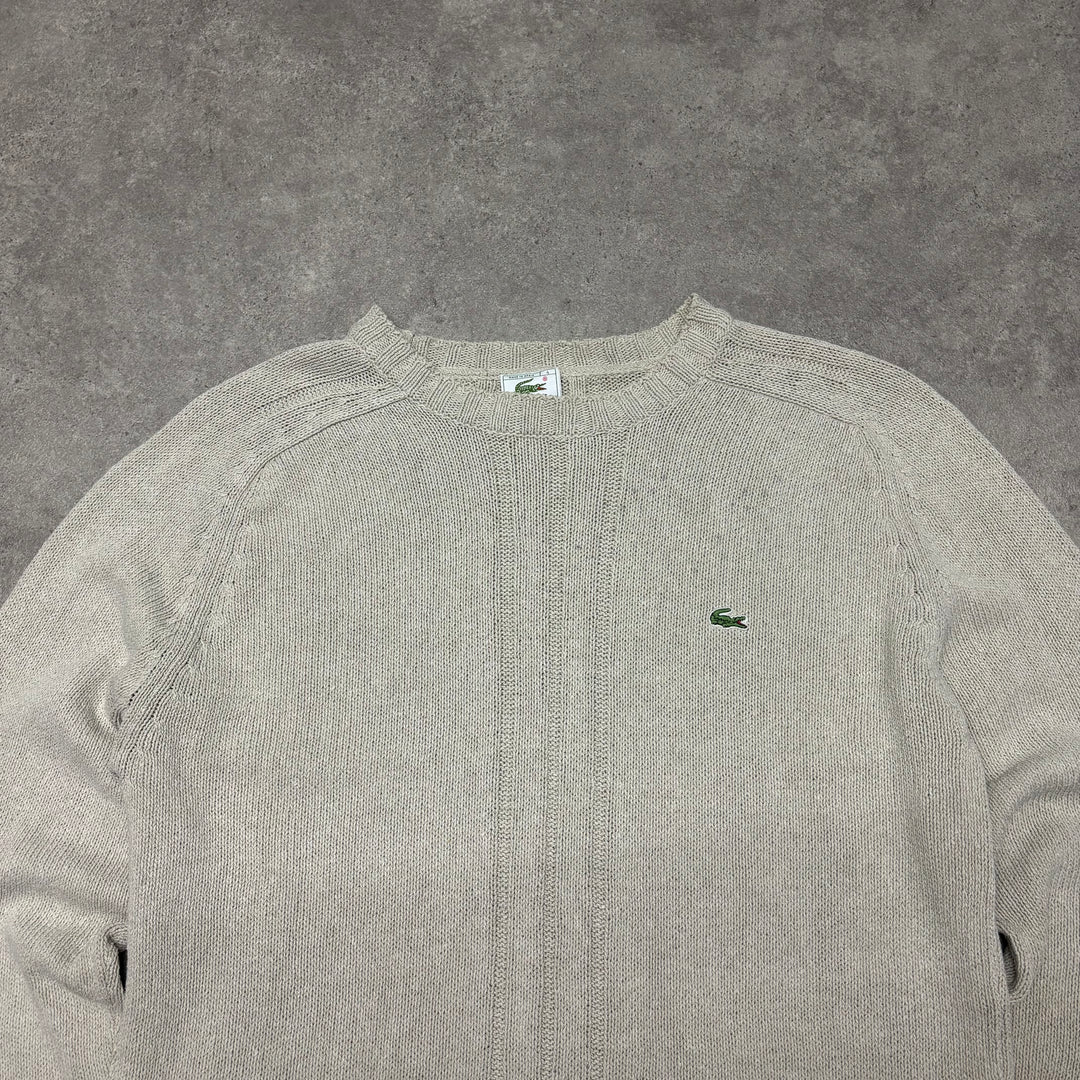 Vintage Lacoste Beige Knitted Sweater (L)