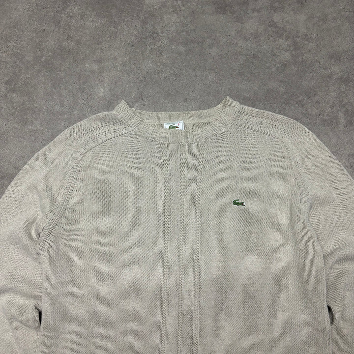 Vintage Lacoste Beige Knitted Sweater (L)