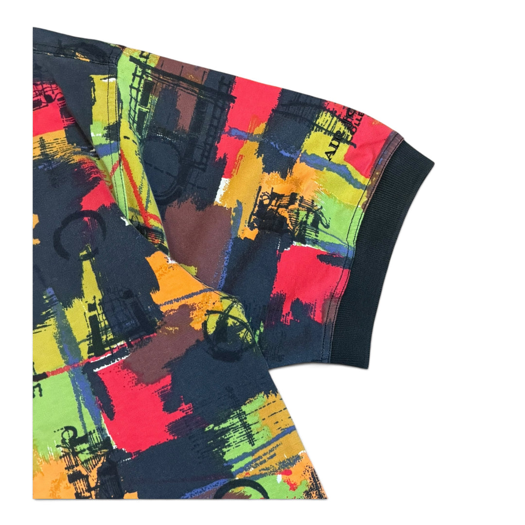 Rare 1992 Vintage Nike Micheal Jordan Multicoloured Patterned Polo Shirt (L)