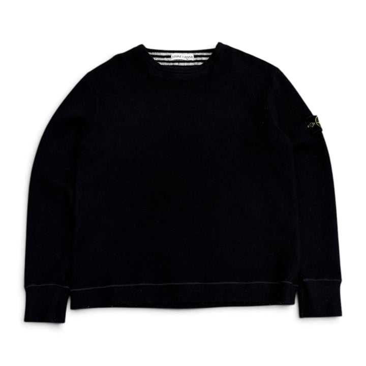 Vintage Stone Island Crew Neck Knitted Jumper Navy (L)