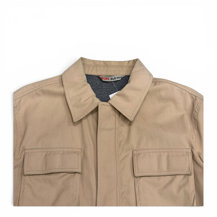 Vintage Dolce & Gabanna Cream Collared Zip Up Jacket (L)