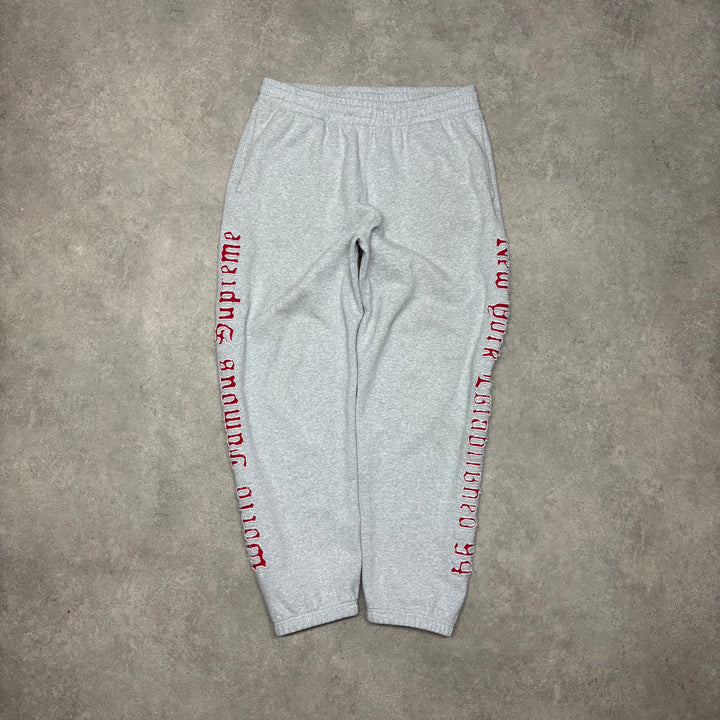Supreme Grey Tracksuit Jogging Bottoms (L)