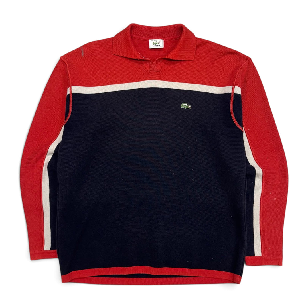 Vintage Lacoste Navy Heavy Knitted Jumper (L)