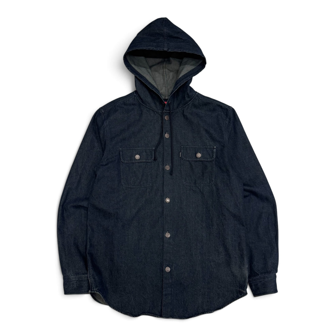 Supreme Navy Denim Hooded Jacket (L)