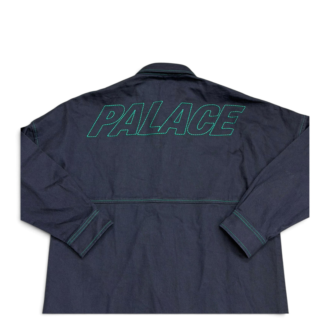 Palace Stitch Up Drop Shoulder Shirt Jacket Navy (XL)