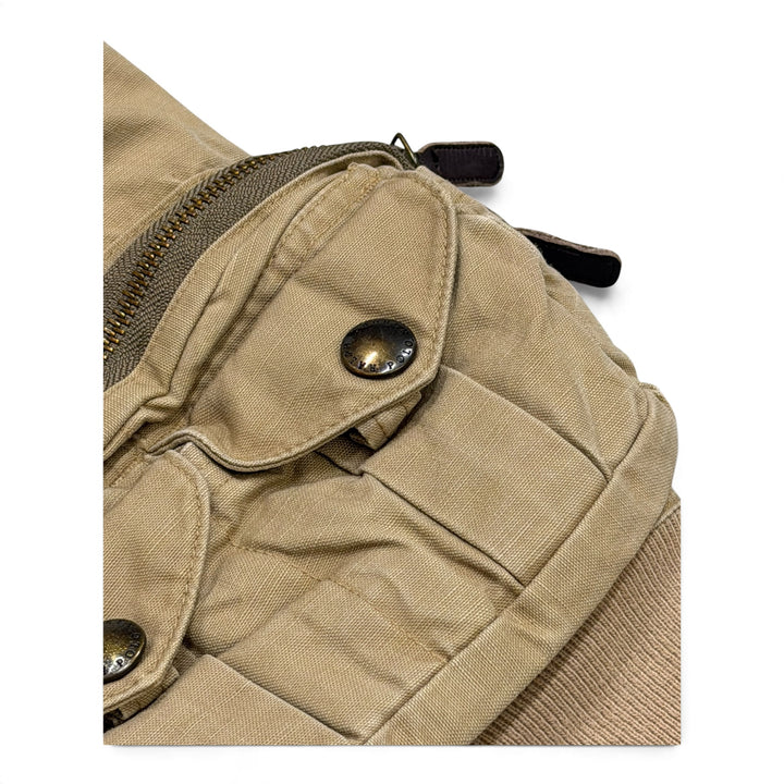 Rare Vintage Polo Ralph Lauren Beige Utility Bomber Jacket (M)