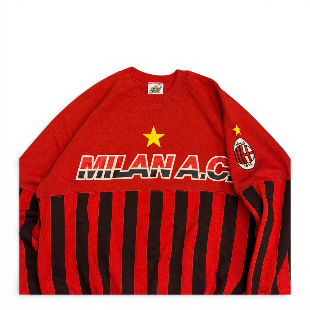 1990-91 AC Milan Le Felpe De Grandi Football Sweatshirt  Red (M)