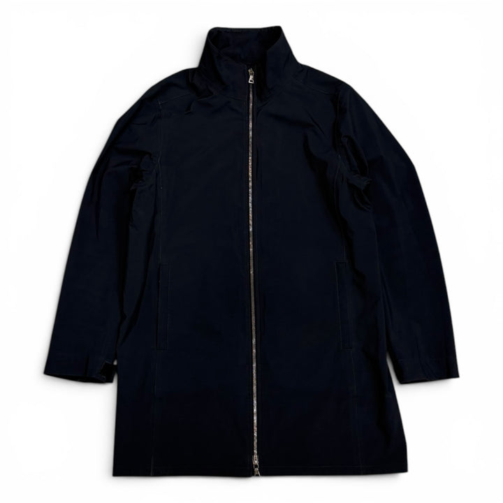 Vintage Prada Navy Waterproof Long Overcoat Jacket (XL)