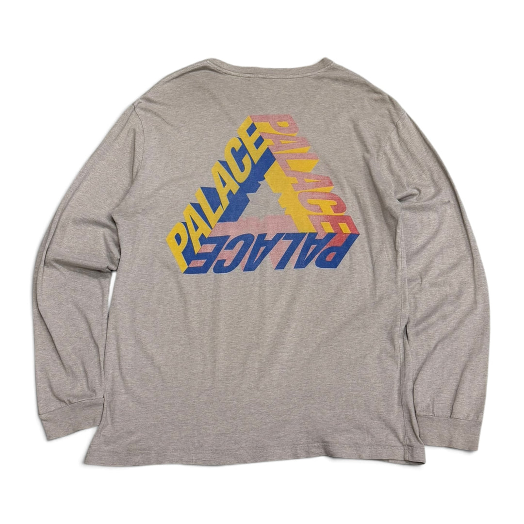 Palace P 3D Long Sleeve T shirt Gray (XL)