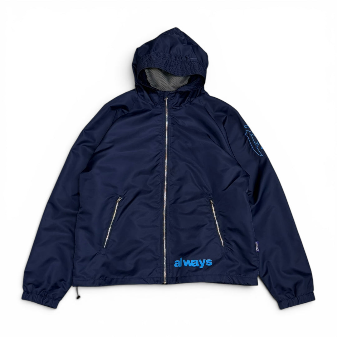 Always Do Navy Nylon Hooded Lightweight Jacket (L)