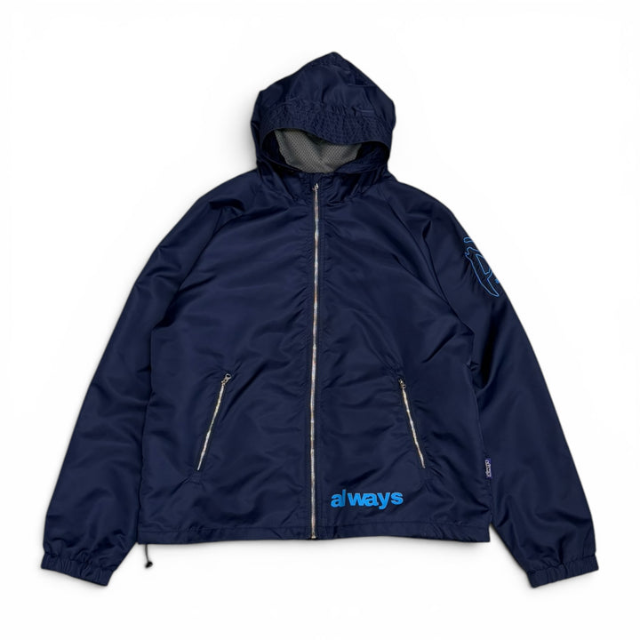 Always Do Navy Nylon Hooded Lightweight Jacket (L)