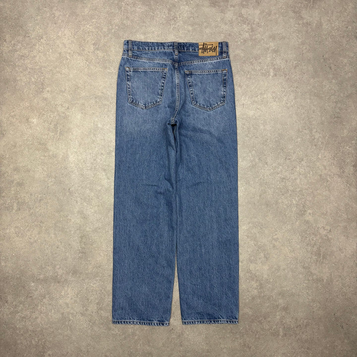 Stussy Relaxed Fit Blue Denim Trousers (30x32)