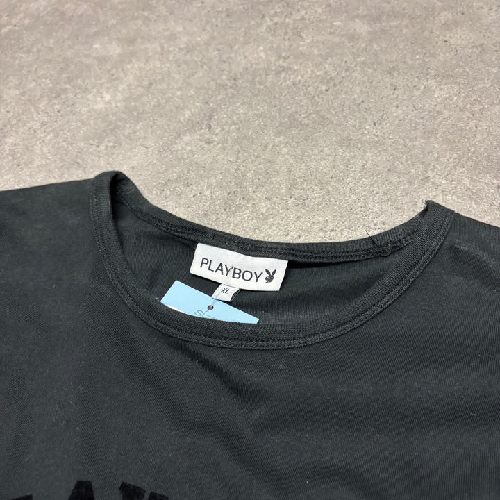 Playboy Black Graphic Long Sleeve T-Shirt (M)