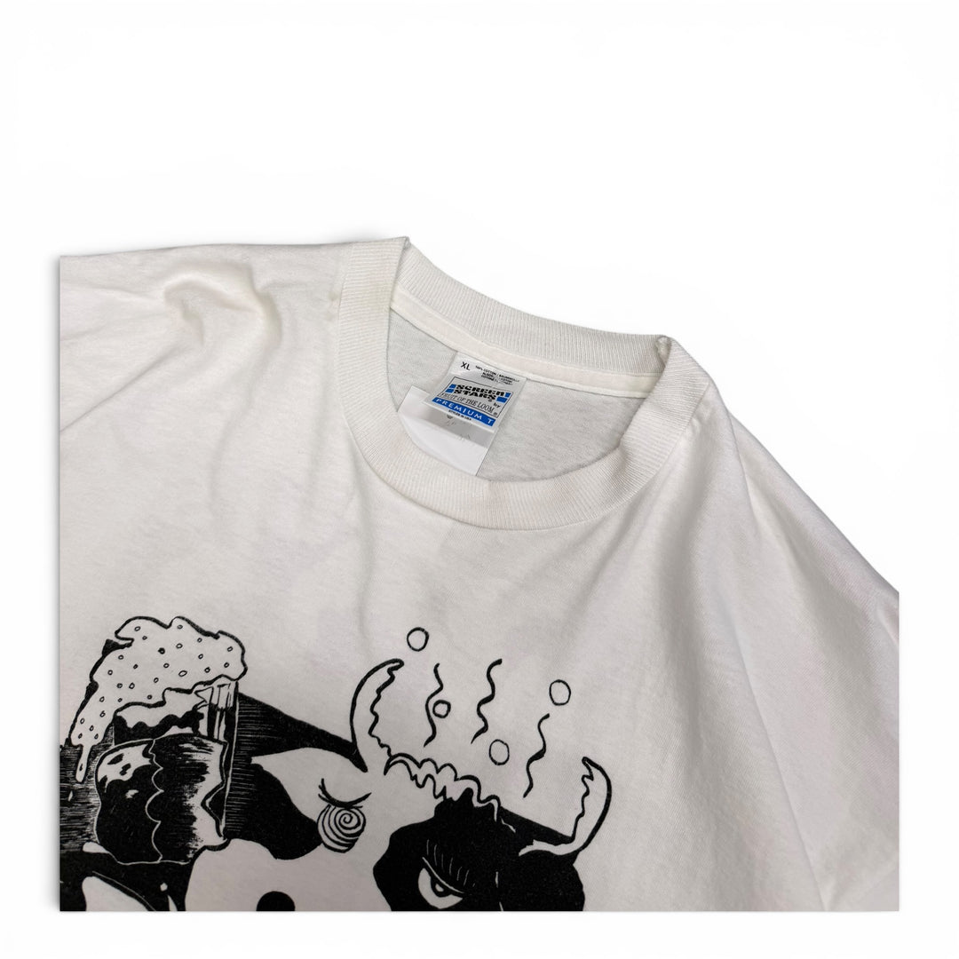 1990's Vintage ND3's Tour White Graphic T-Shirt (XL)