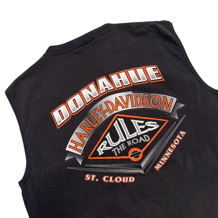 Harley Davidson Graphic Sleeveless T Shirt Black (L)