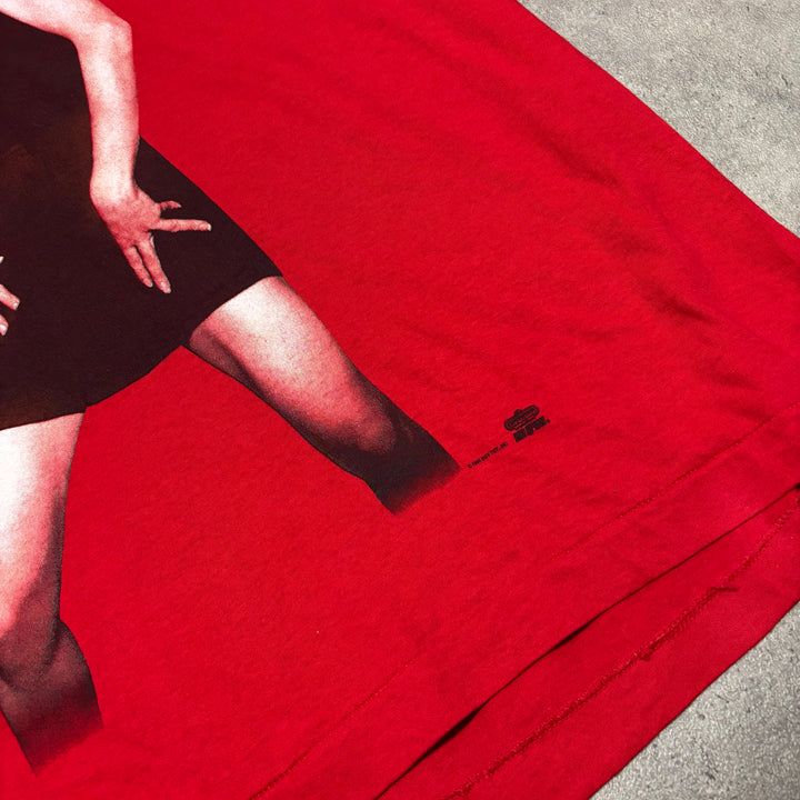 90's Vintage Madonna Red Graphic T-Shirt (XL)