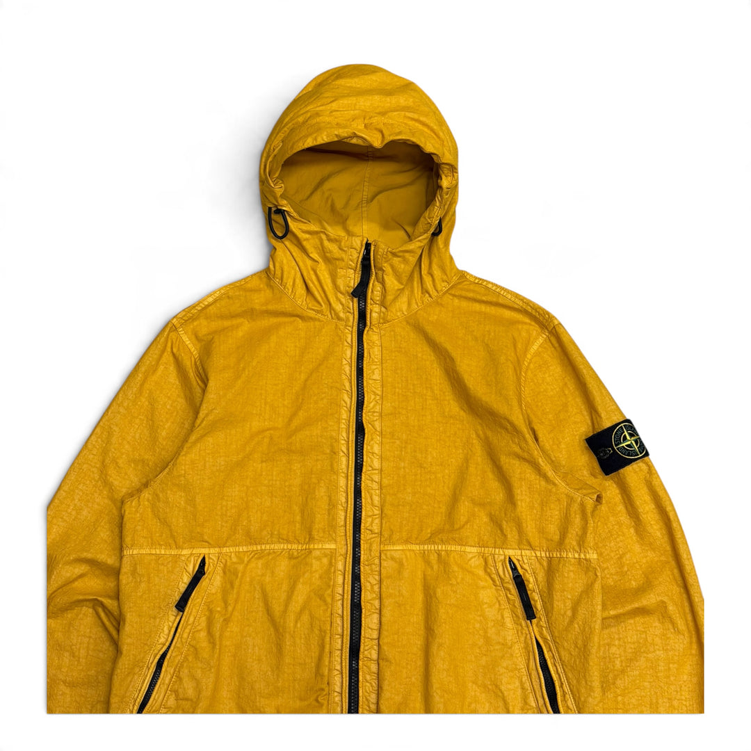 Stone Island Yellow Zip Up Hooded Jacket (L)