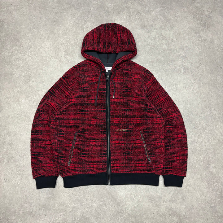 Yardsale Red Fleece Full Zip Hooded Jacket (XL)