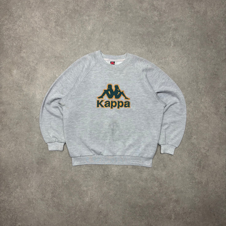 Vintage Kappa Grey Spell Out Sweatshirt (M)
