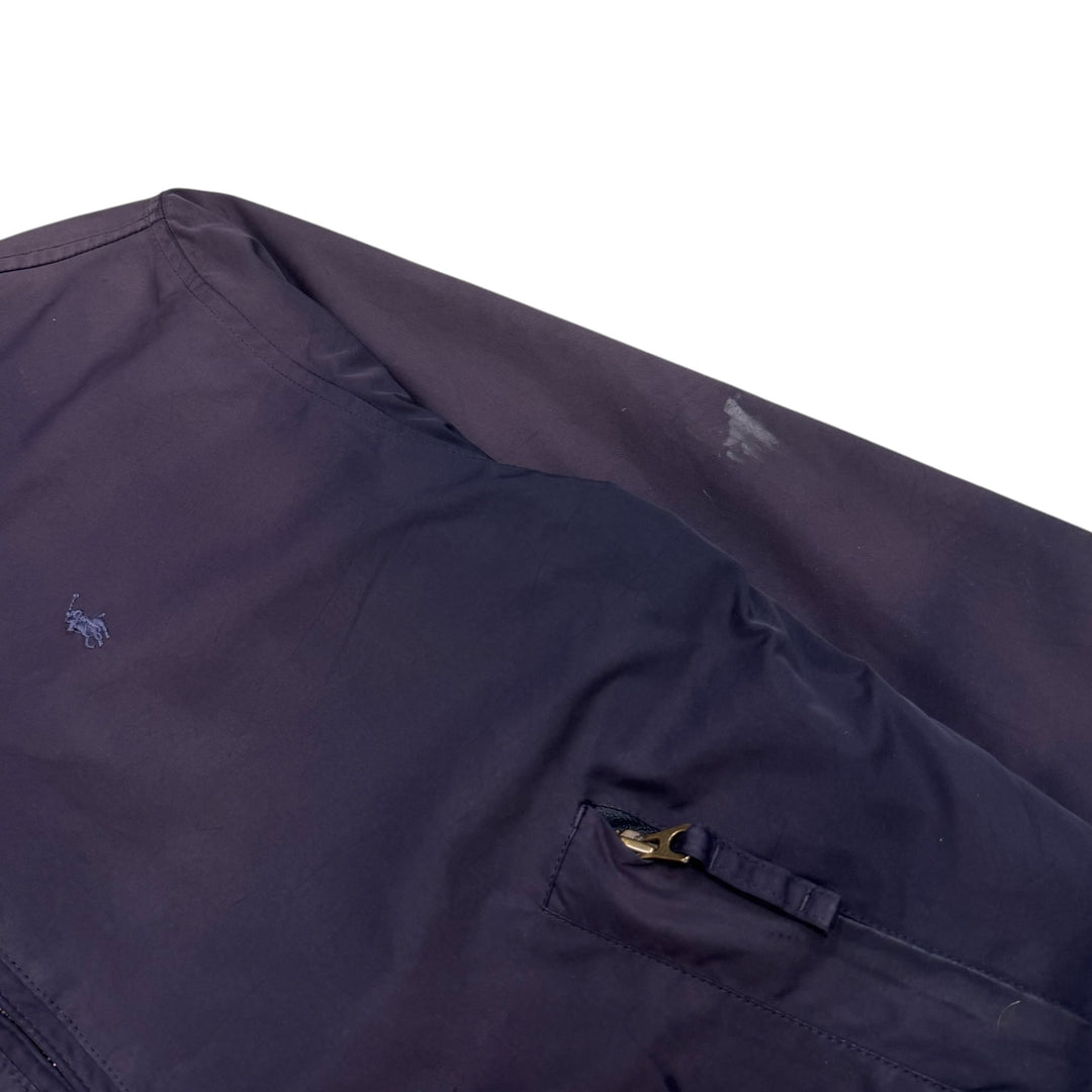 Vintage Polo Ralph Lauren Navy Fleece Lined Nylon Jacket (S)