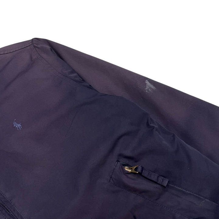 Vintage Polo Ralph Lauren Navy Fleece Lined Nylon Jacket (S)