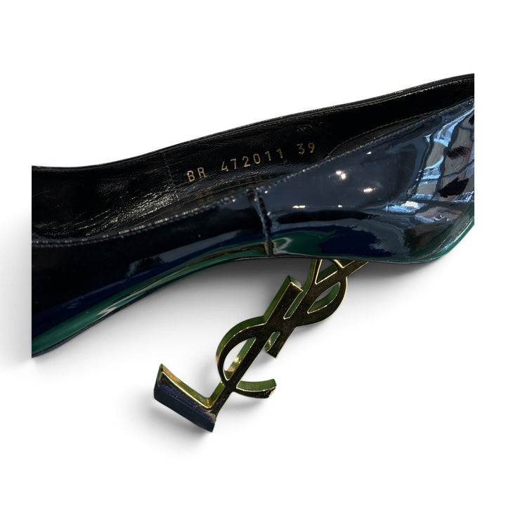 Saint Laurent Opyum Black Patent Leather Heels