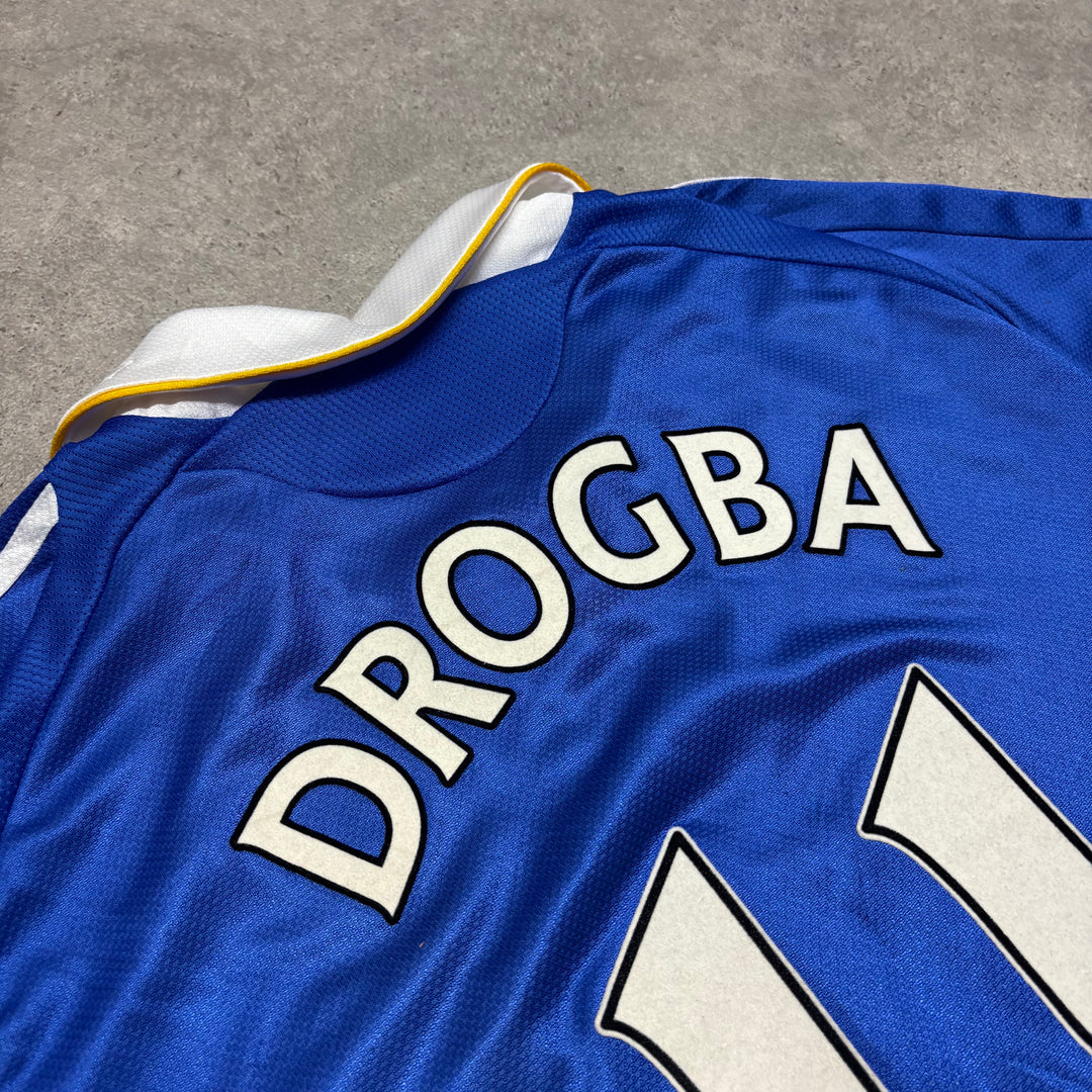 2008/09 Chelsea Adidas Home Football Shirt Drogba 11 (M)