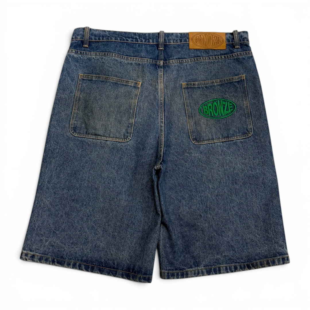 Vintage 90's Baggy Denim Shorts Blue (38")
