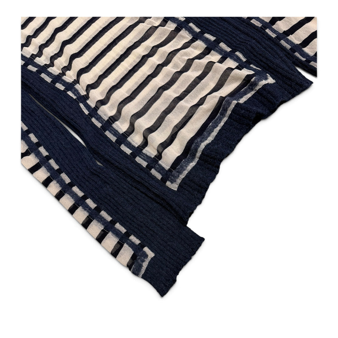 Jean Paul Gaultier Wool and Mesh Top (M) Blue