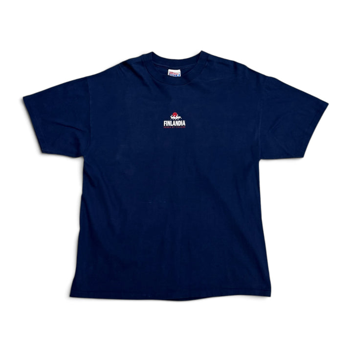 Vintage Finlandia Vodka Graphic T shirt Navy (XL)