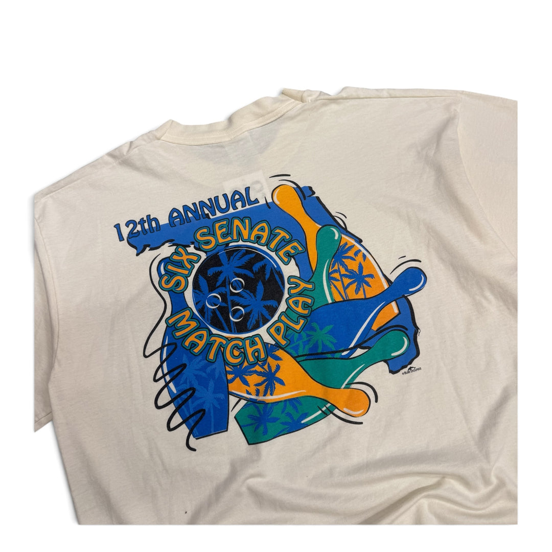 Vintage Six Seneta Match Play Graphic T shirt White (XL)