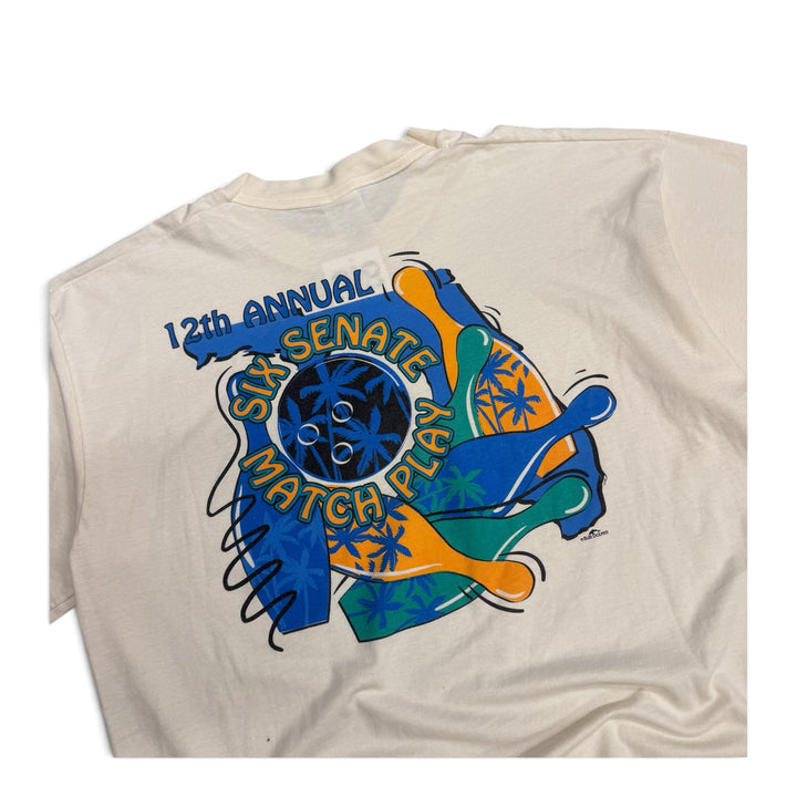 Vintage Six Seneta Match Play Graphic T shirt White (XL)