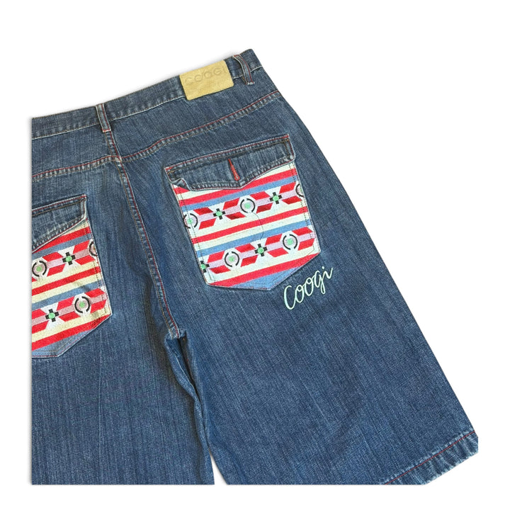 Vintage Coogi Blue Baggy Denim Shorts (40)