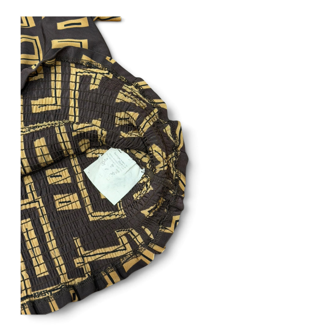 Vintage Fendi Brown Monogram Women's Top (L)