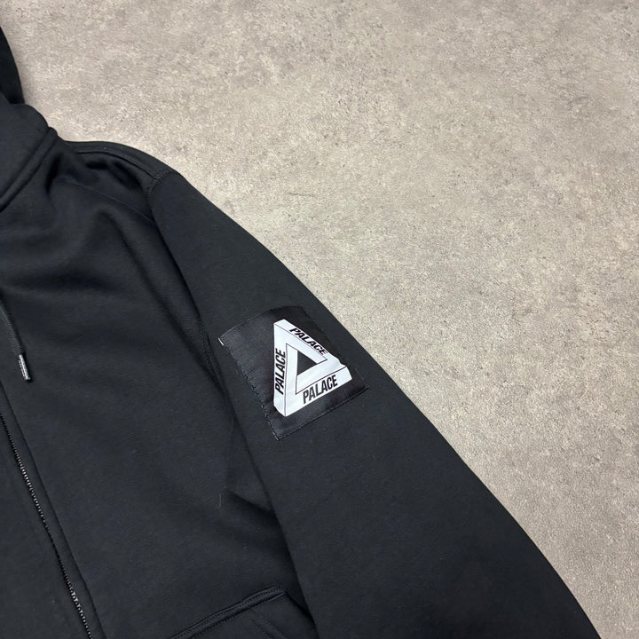 Palace Black Facemask Thermal Full Zip Hoodie (L)