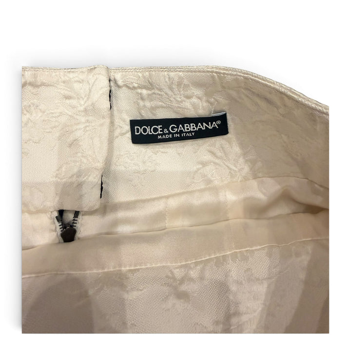 Dolce & Gabbana White & Black Jacquard Suit Two Piece Set (38)