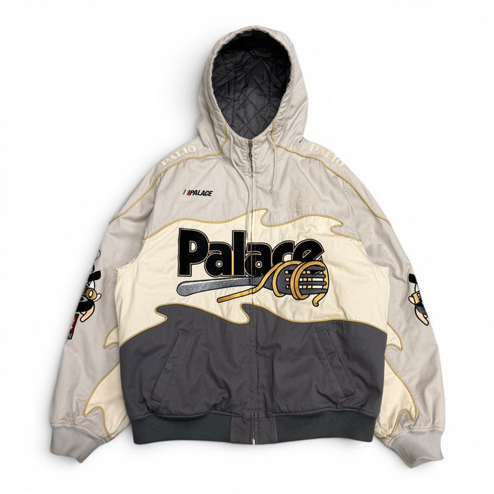 Palace Cream & Grey Pasta Hooded Heavyweight Jacket (L)