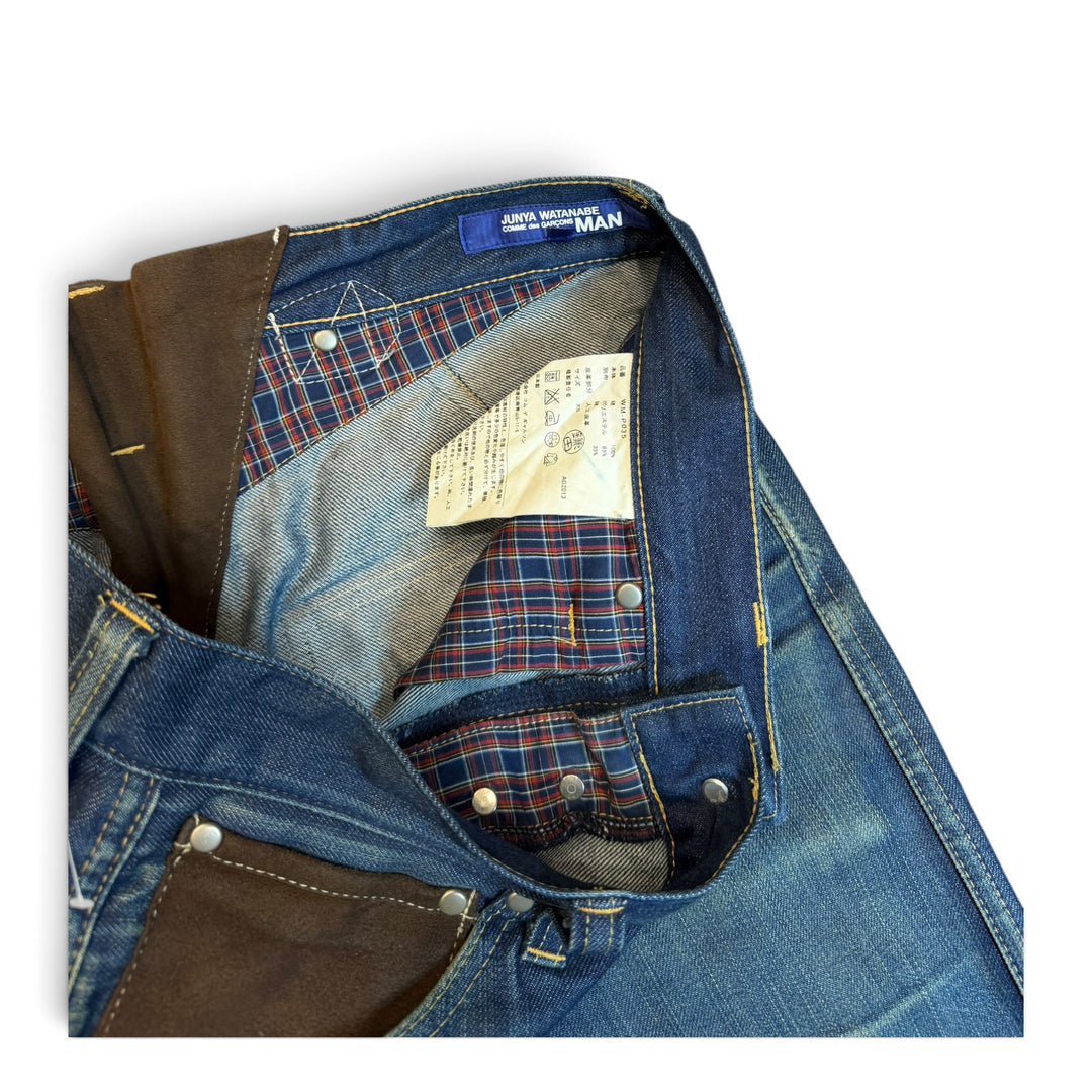 Vintage Junya Watanabe Comme Des Garcons Blue Denim Trousers (XS)
