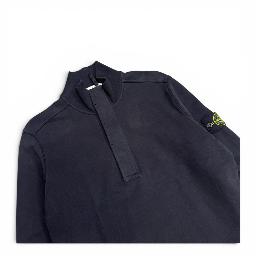 Stone Island Quarter Zip Sweatshirt Black (L)