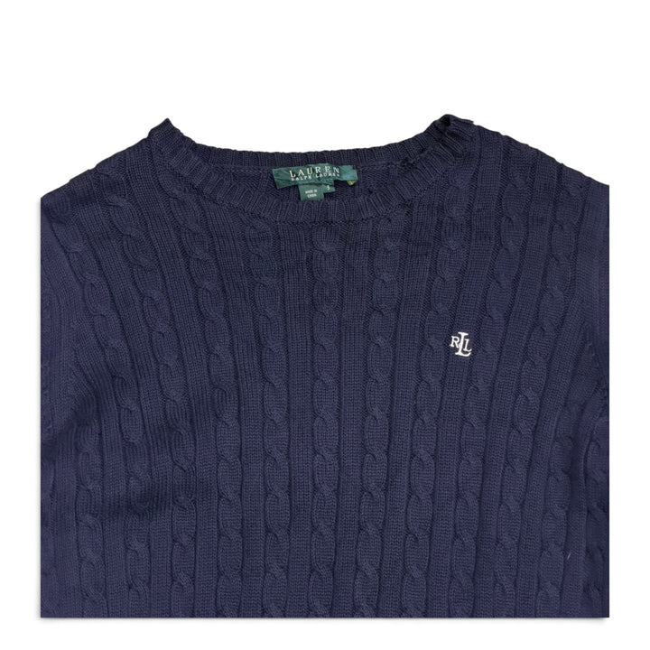 Vintage Polo Ralph Lauren Cable Knit Navy (L)