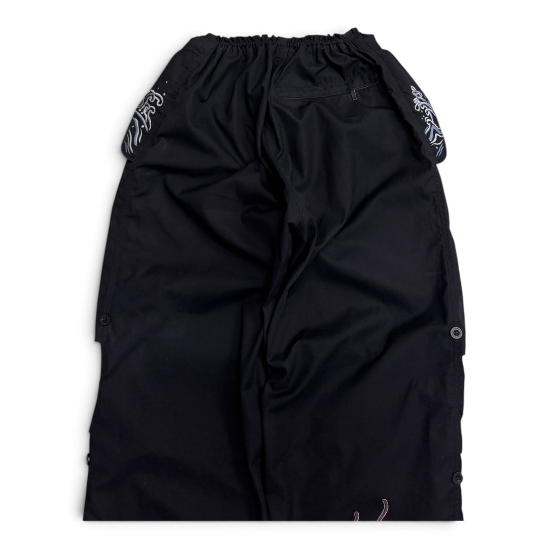 Maharishi Black Embroidered Dragon Snow Pants (M)