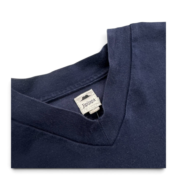 Vintage Jipijapa Navy Long Sleeve Pocket T-Shirt (L)