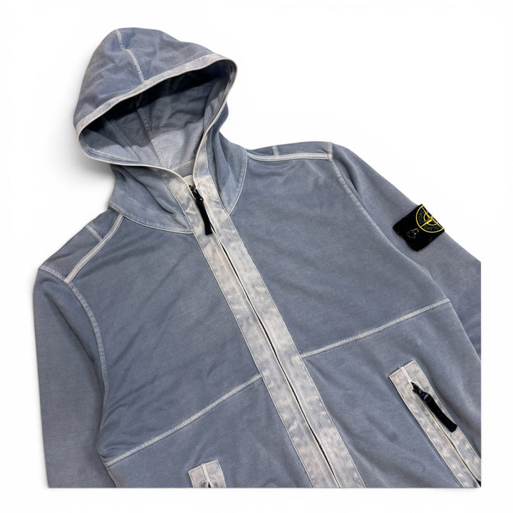 Stone Island Full Zip Up Hoodies Baby Blue (M)