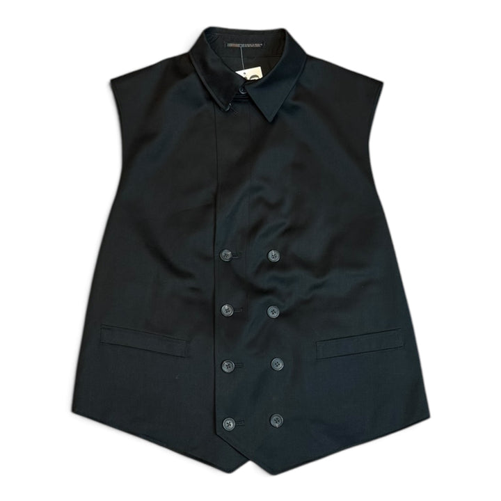 Vintage Yohji Yamamoto Black Laine Wool Waistcoat Jacket (M)